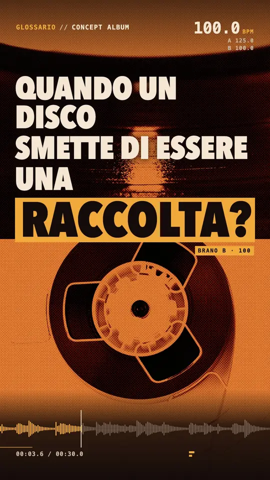 Copertina del reel Il concept album: la domanda «Quando un disco smette di essere una raccolta?»
