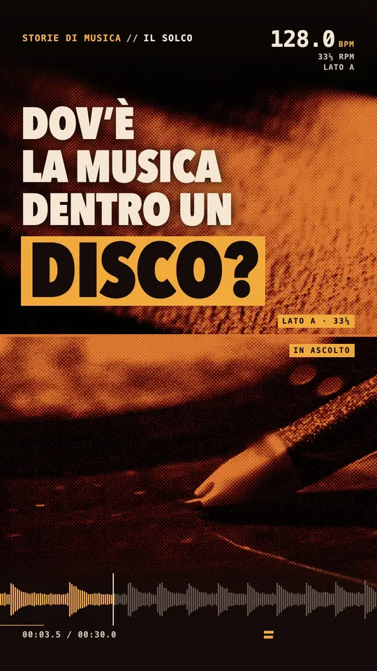 Copertina del reel Il solco: la domanda «Dov’è la musica dentro un disco?»